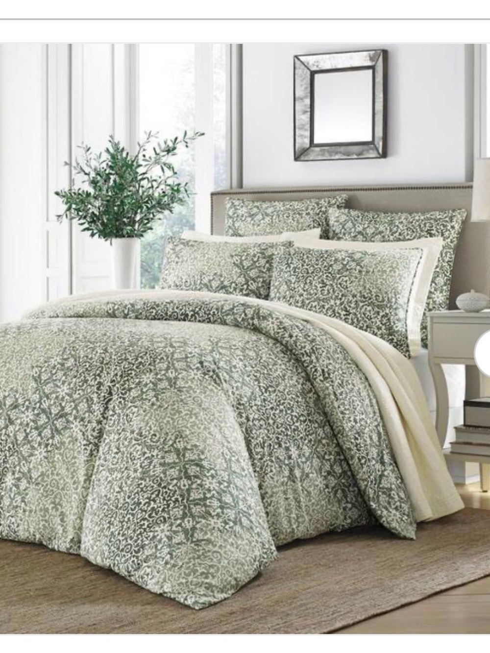Green Pattern Duvet Cover Set